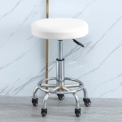 Housse de Chaise Jacquard Imperméable Couleur Unie Protecteur de Siège de Cuisine Anti Taches d'Huile Pour Décoration Maison Salle à Manger Hôtel Restaurant universal size white