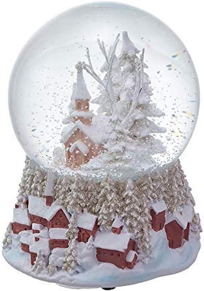 Waterbol Muziek - Sneeuwbol Decoratie - Feestdagen Versieren - Wind-up Melodie - 100MM - Multicolor