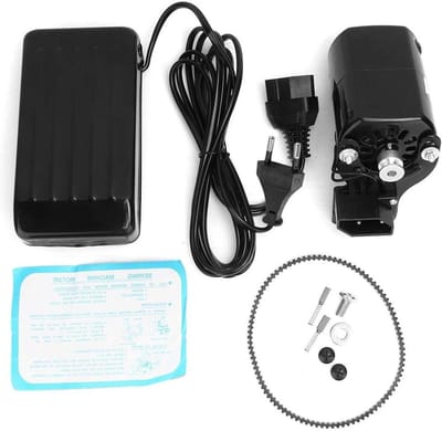Naaimachine Motor - Naaivoetpedaal Set - Naaimachine Repareren - Laag Geluidsniveau - 180W - Zwart