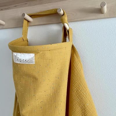 Voedingsdoek Borstvoeding en Kolfhoes | Ademend Mousseline Katoen | Verstelbare Halslijn