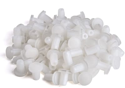 100 x SO-TECH® Deurbuffer wit / transparant Ø 8 mm voor boorgat-Ø 5 mm