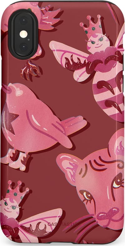 Casetastic Hoesje Geschikt voor Apple iPhone X/Xs - Stijlvolle Beschermende Duo-layer Case - Luxe dieren