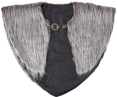 Dailygoods- Sjaal Middeleeuwse stijl - Imitatiebont - Kraag met verstelbare gesp - Kostuumaccessoire - Lichtgewicht - Comfortabel en warm - Cape