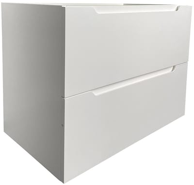 Vente-unique Hangmeubel onder enkele wastafel - Wit - 80 cm - STEFANIE