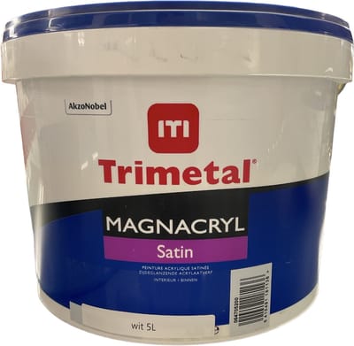 Trimetal Magnacryl Satin - 5 l - 11 m²/l - Wit - Afwerkingslaag