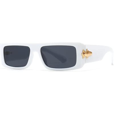 Vintage Vierkante Zonnebril Dames Heren Luxe Merk Designer Klein Montuur Plat Bovenkant Verloop UV400 Coole Tinten Mode Zonnebrillen