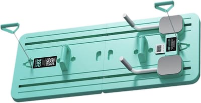 Pilates Trainingsbord - Fitness AB-board - Kerntraining Thuis - Inclusief Wiel Touw - 106 cm Lengte - Zwart