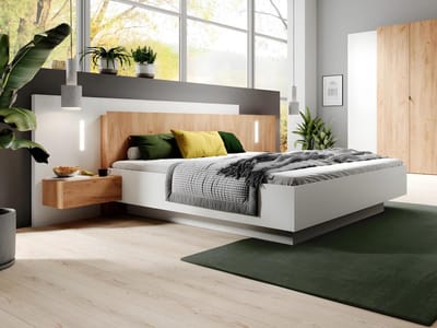 Vente-unique Bedframe hout natuurlijk licht 160 x 200 cm