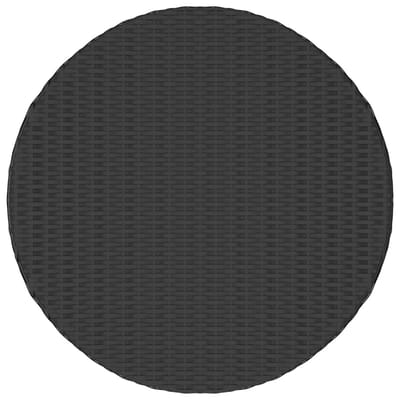vidaXL - Tuintafel - 70x70x73 - cm - poly - rattan - zwart