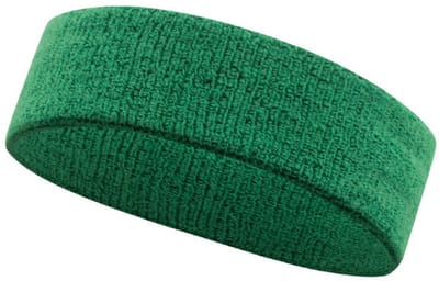 Zweetbandje - Hoofdband - Sweatband - Sportband - Fitness band - Badstof - Donkergroen - Jonyx