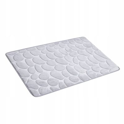 STAMAR - Stijlvolle Badmat Antislip Geheugen Vorm 60 x 40 cm - antislip - Grijs