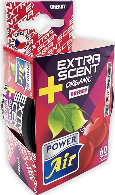 Power Air Extra Scent Organic - Luchtverfrisser Auto - Autoparfum Geur - Geurverfrisser Cherry