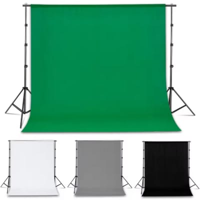 Fotografie Achtergrond Achtergrond Gladde Mousseline Katoen Groen Scherm Chromakey Cromakey Achtergrond Doek Voor Fotostudio Video