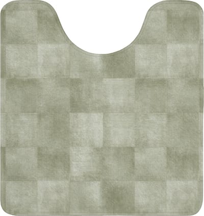 WC mat met uitsparing 55x60 cm - Antislip - Vlakken - Rustiek - Groen - Toiletmat met uitsnijding - Vloermat - Douchemat - Toilet tapijt - Toiletmatten
