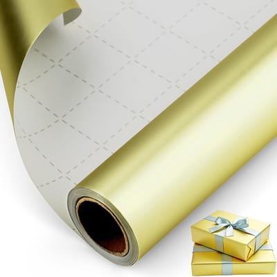 Goudkleurig Cadeaupapier 1200 cm x 43 cm voor Feestelijke Decoraties