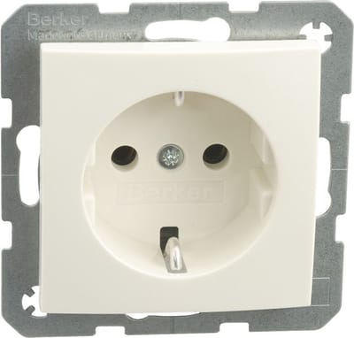 BERKER S1 Inbouw wandcontactdoos (wcd) RA 1-voudig polar wit