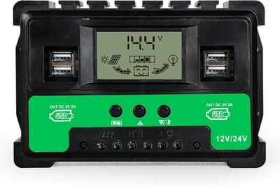 MPPT Solar Laadregelaar 60A - 12V/24V Automatische Solar Paneel Controller met 4 USB Poorten