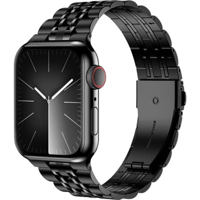 Kalebol Apple Watch Stalen Bandje 45-46mm Zwart