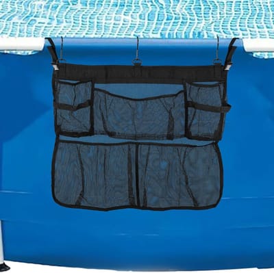 Ruimtebesparende Opbergzak voor Zwembadaccessoires, 61x51cm Mesh Hangende Organizer voor Binnen en Buiten Gebruik