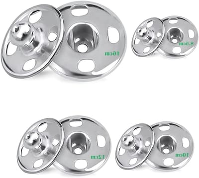140 Sets RVS Drukknopen voor Kleding en Leer, Ideaal voor Handwerk en Reparaties, 8.5mm
