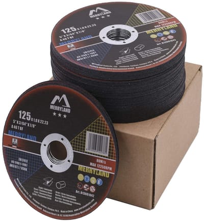 Dailygoods- Doorslijpschijf 125 mm - 50 Stuks - Slijpschijf voor Haakse Slijper - Roestvrij Staal - Professioneel Gereedschap - Duurzaam