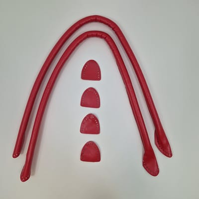Creative Naturals handtas hengsel set 2 stuks rood