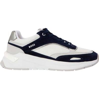 Boss Dames/Dames Skylar Suède Trainers (Wit)