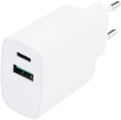 Musthavz to Go 2 Port PD Charger USB-A + USB-C 20W, white