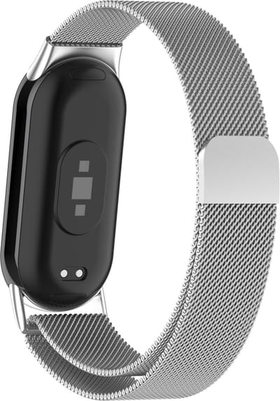 Milanees bandje - geschikt voor Xiaomi Mi Band 10 / 9 / 8 / Xiaomi Smart Band 10 / 9 / 8 - zilver