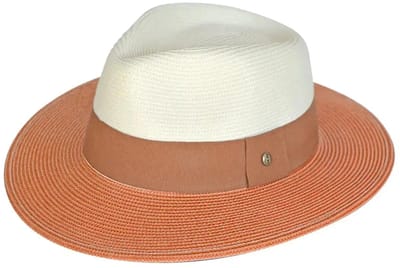 Naledi Fedora – Zonnehoed Dames UV Werend - Maat: M-L: 58 cm - Ivory/Tan