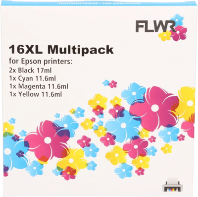 FLWR - Cartridges / Epson 16XL Multipack / zwart en kleur / Geschikt voor Epson