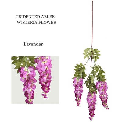 Blauwe Regen Bloemen Wandhanger, Bloemen Slingers, Rotan Bruiloft Achtergrond Arrangement, Huis Plafond Decoratie Liana, 3 Takken
