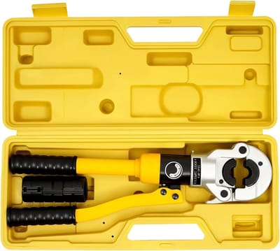 Hydraulische Crimping Pliers voor Aluminium en PEX Buizen - Handgereedschap voor Precisie Crimpen, 40 x 14 cm, Inclusief Crimp Inserts