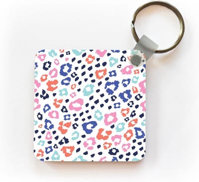 Sleutelhanger - Uitdeelcadeautjes - Panterprint - Pastel - Kleuren - Plastic