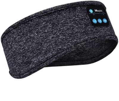 Femur® Haarband - Zweetband - Bluetooth Haarband - Muziek Haarband - Koptelefoon - Slaapmasker - Slaap Koptelefoon - Grijs