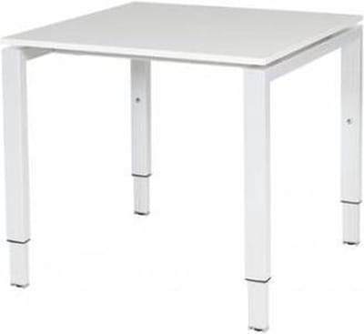 Verstelbaar Bureau - Domino 80x80 grijs - wit frame