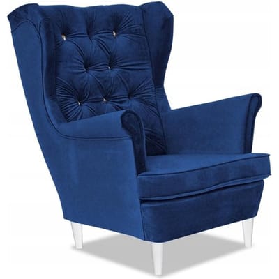 Family Meble GAJA - Scandinavische Fotel - Indigo Blauw - Welvet Stof
