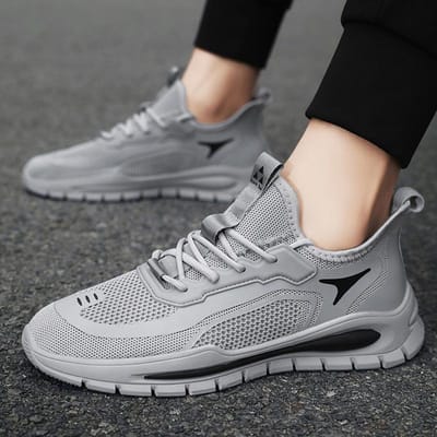 Herenschoenen Nieuwe Ademende Mesh Sportschoenen Heren Trendy Kleding Flyknit Hardloopschoenen Papa Tide Schoenen 44