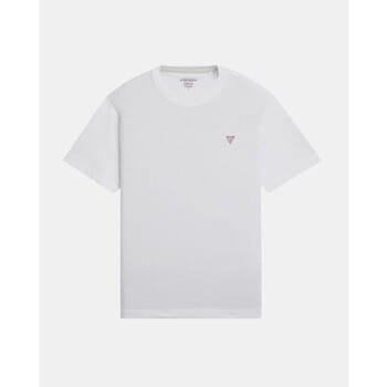 Guess Jeans Bianco Biologische Katoenen T-Shirt voor Heren