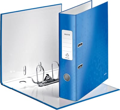 Ordner A4 Breed Karton Leitz Wow 1005 Blauw