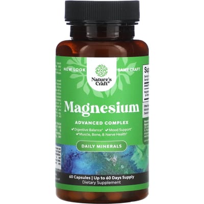 Nature's Craft, Magnésium, Complexe avancé, 60 capsules