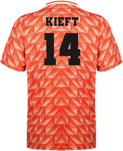 EK 88 Voetbalshirt Kieft - Nederlands Elftal - Oranje shirt - Nederlands Elftal Shirt - Voetbalshirts Kinderen - Jongens en Meisjes - Sportshirts - Volwassenen - Heren en Dames - Maat 128