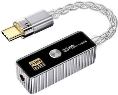 DrPhone AudioXtreme-C1 - Draagbare USB-C DAC Headphone Amplifier - Hi-Res Audio 32bit/768kHz DSD256 - Hoofdtelefoon Versterker met 3.5mm Jack & High Gain Mode – Met Extra USB Adapter Voor USB Apparaten