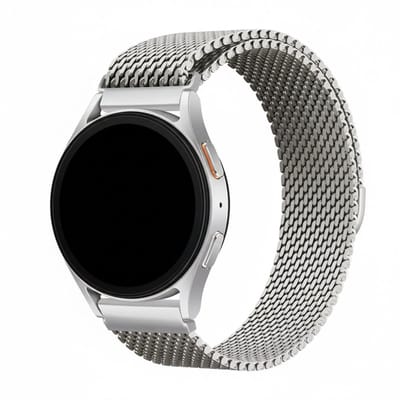 Milanees bandje - geschikt voor Garmin Venu 2s / 3s / 4 (41mm) / Vivoactive 4s / Forerunner 255s / 265s - Huawei Watch GT 5 Pro - 42mm / GT 6 / GT 5 / GT 4 - 41mm - rvs - starlight