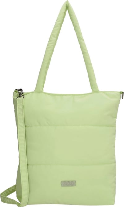 Beagles Calvia Shopper Schoudertas Trendy Puffer Soft - Tote Bag - Dames Tas - Lichtgroen
