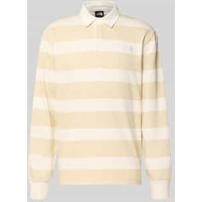 Sweatshirt met polokraag en labelstitching
