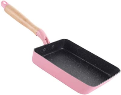 Koekenpan - Omeletpan Pannetje - Eieren Bakken - Uniek Schuine Ontwerp - 18 x 13 cm - Roze