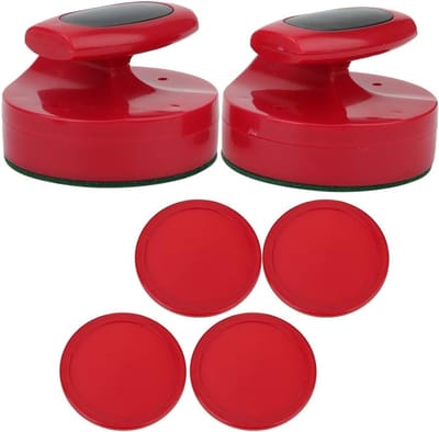 Hockey Game Tafel Accessoires Set met 4 Pucks en 94mm Slider Pusher voor Intensieve Spellen