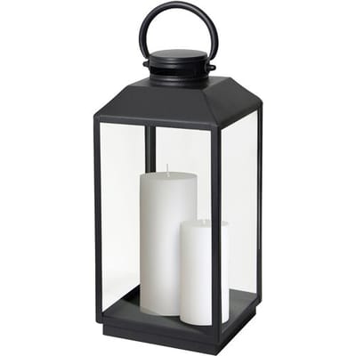 KS Verlichting Newport Windlicht Zwart Medium