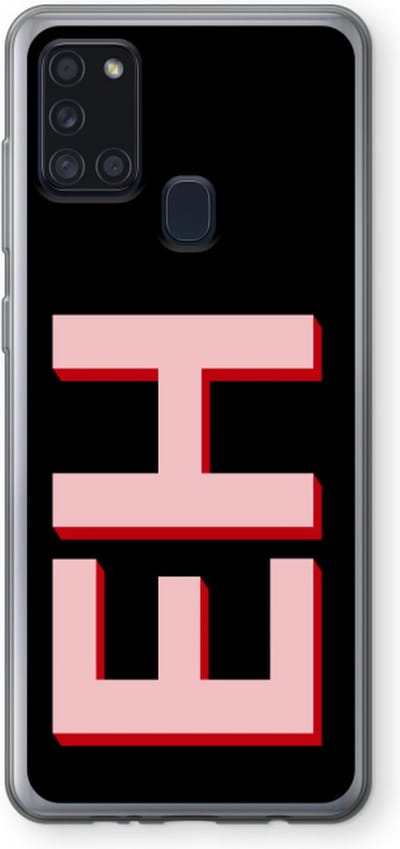 Gepersonaliseerd - Case Company® - Hoesje geschikt voor Samsung Galaxy A21s hoesje - Monogram - Soft Cover Telefoonhoesje - Bescherming aan alle Kanten en Schermrand
